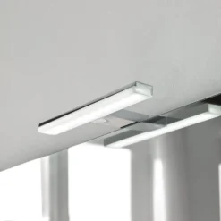 Lámpara de espejo LED Pandora, cromo, ancho 30,8 cm