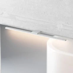 Lámpara de espejo LED Triga, IP44, blanco, 60cm, 4.000K