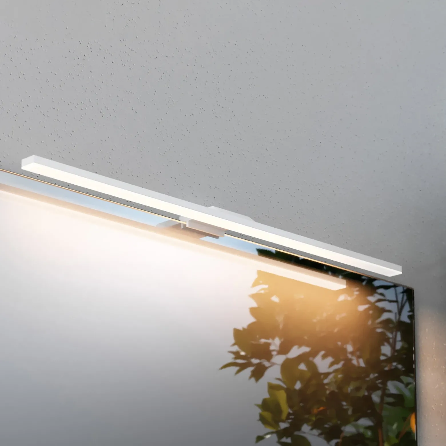 Lámpara de espejo LED Triga, IP44, blanco, 60cm, 4.000K