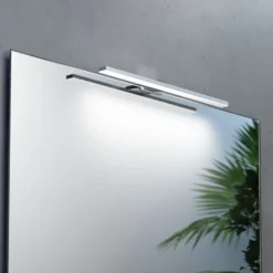 Lámpara de espejo LED Triga IP44, cromo, 40cm, 3.000K