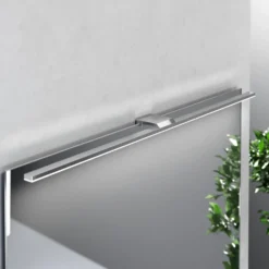 Lámpara de espejo LED Triga IP44, cromo, 80cm, 3.000K