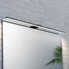 Lámpara de espejo LED Triga IP44 negro 80cm, 3.000K
