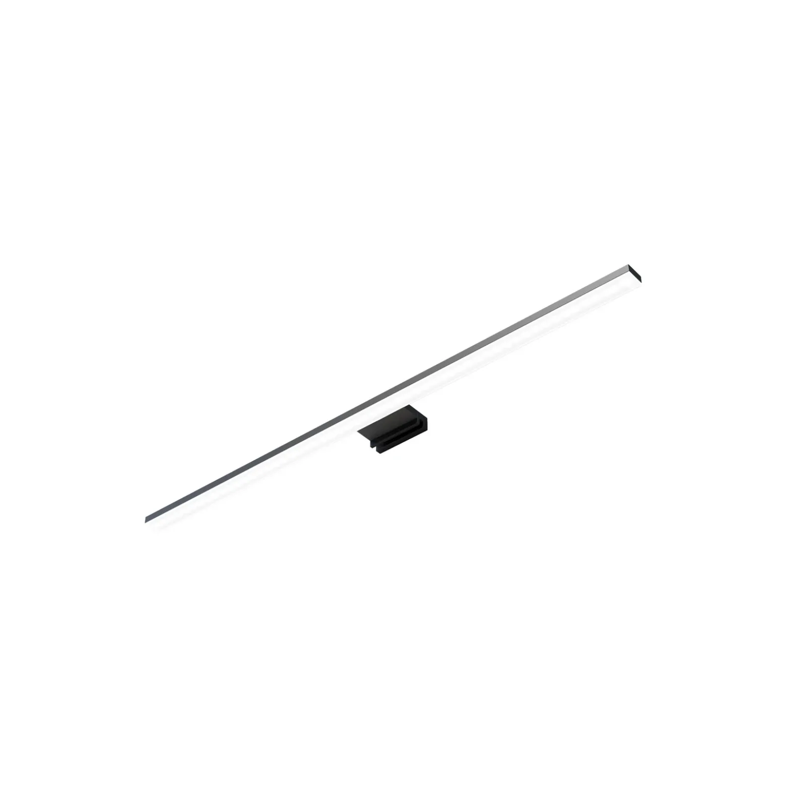 Lámpara de espejo LED Triga IP44 negro 60cm, 3.000K