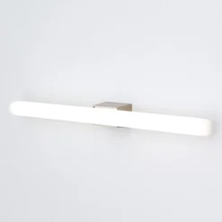 Lámpara de espejo LED Visagist soporte níquel mate
