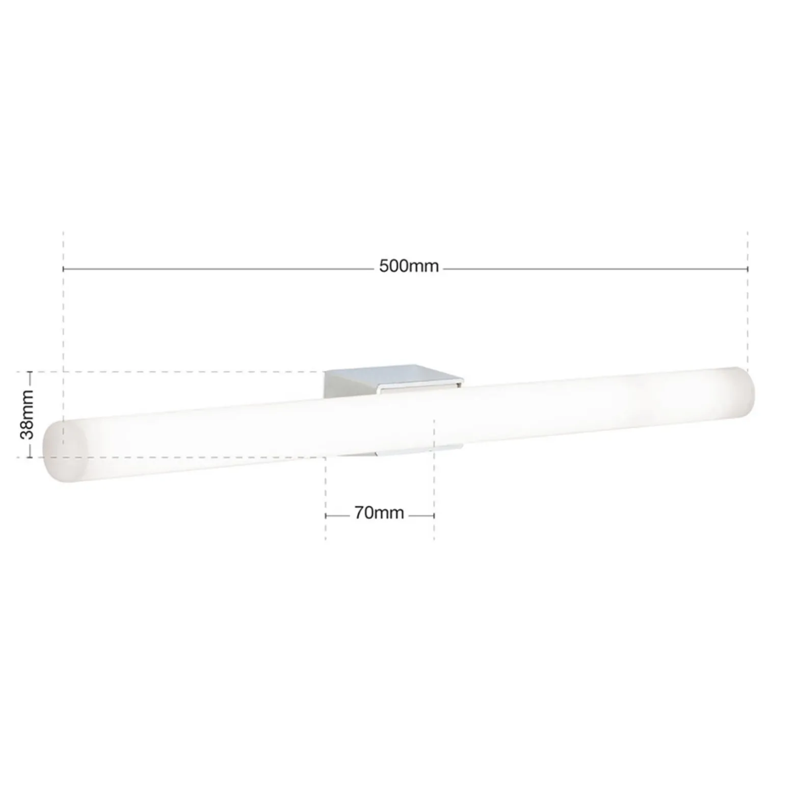 Lámpara de espejo LED Visagist, soporte cromo