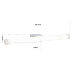 Lámpara de espejo LED Visagist, soporte cromo