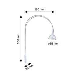Lámpara de espejo Paulmann Galeria cromada, 30 cm, juego de 2, GU5.3