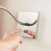 Lámpara de lectura Berfin de pared, cromada, LED