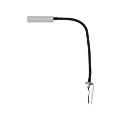 Lámpara de lectura LED Lindby Flexola, níquel, angular, metal, enchufe