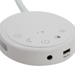 Lámpara de lectura LED Lindby Zayna, blanca, CCT, USB, atenuable, temporizador