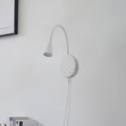 Lámpara de lectura LED Lindby Zayna, blanca, CCT, USB, atenuable, temporizador
