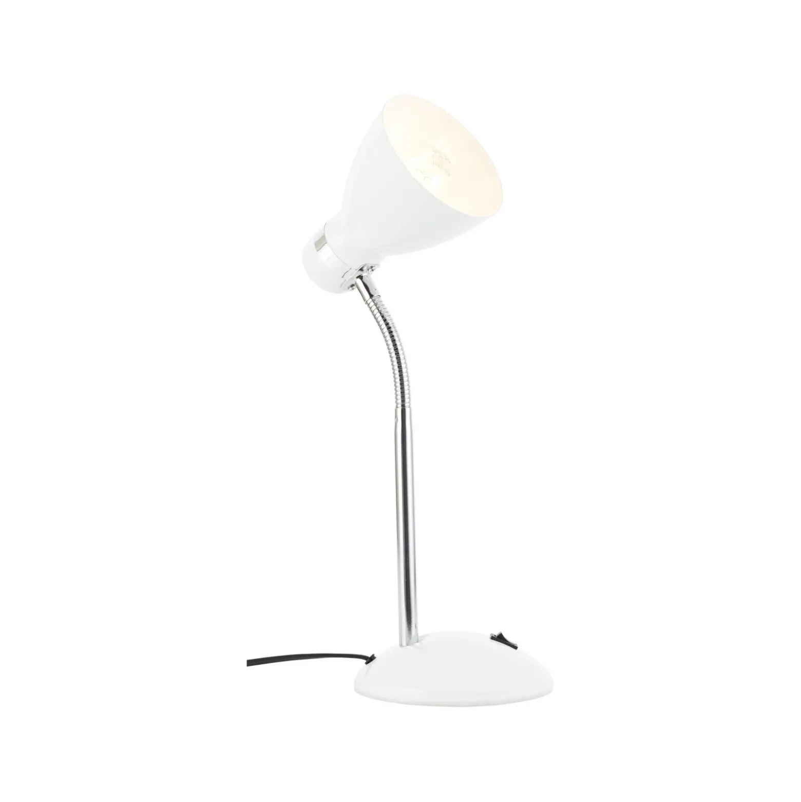 Lámpara de mesa Allison, blanca, altura 33,5 cm, metal
