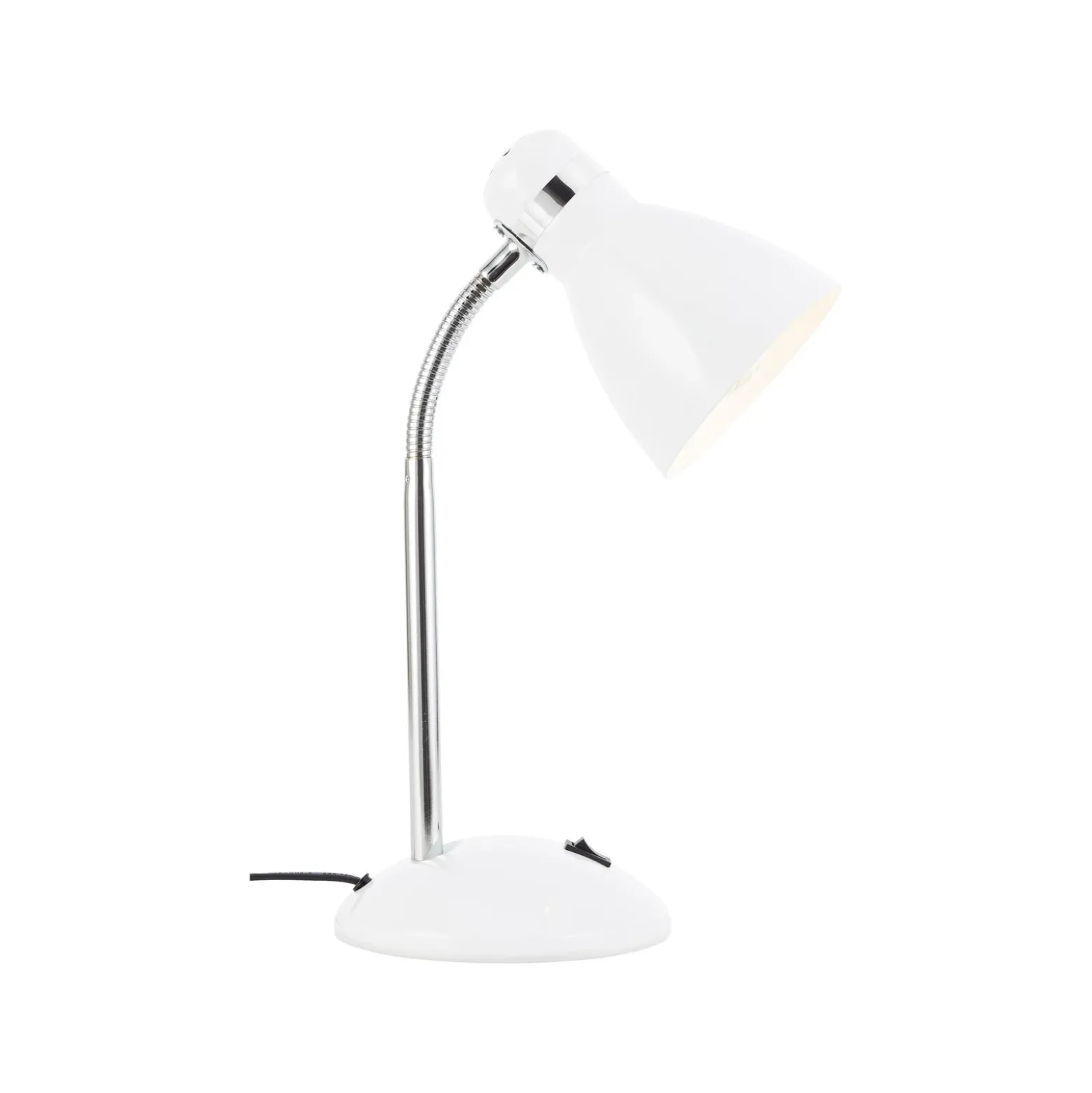 Lámpara de mesa Allison, blanca, altura 33,5 cm, metal