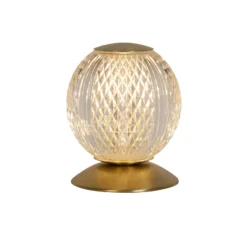 Lámpara de mesa Allure latón, acero, acrílico