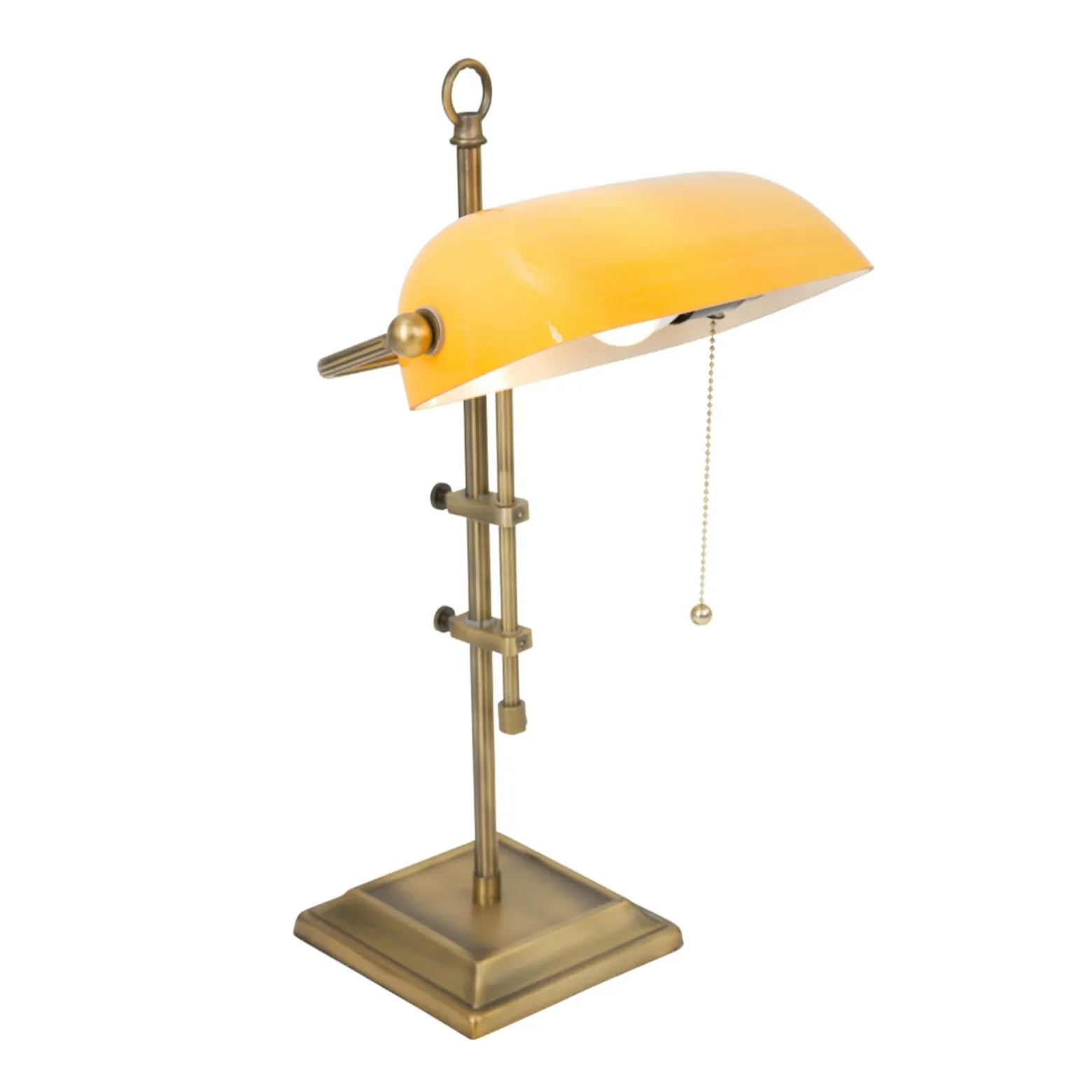 Lámpara de mesa Ancilla ajustable bronce/amarillo