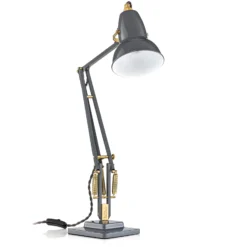 Lámpara de mesa Anglepoise Original 1227, gris/latón