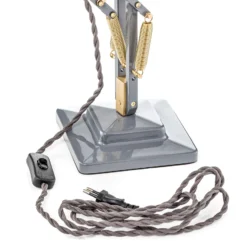 Lámpara de mesa Anglepoise Original 1227, gris/latón