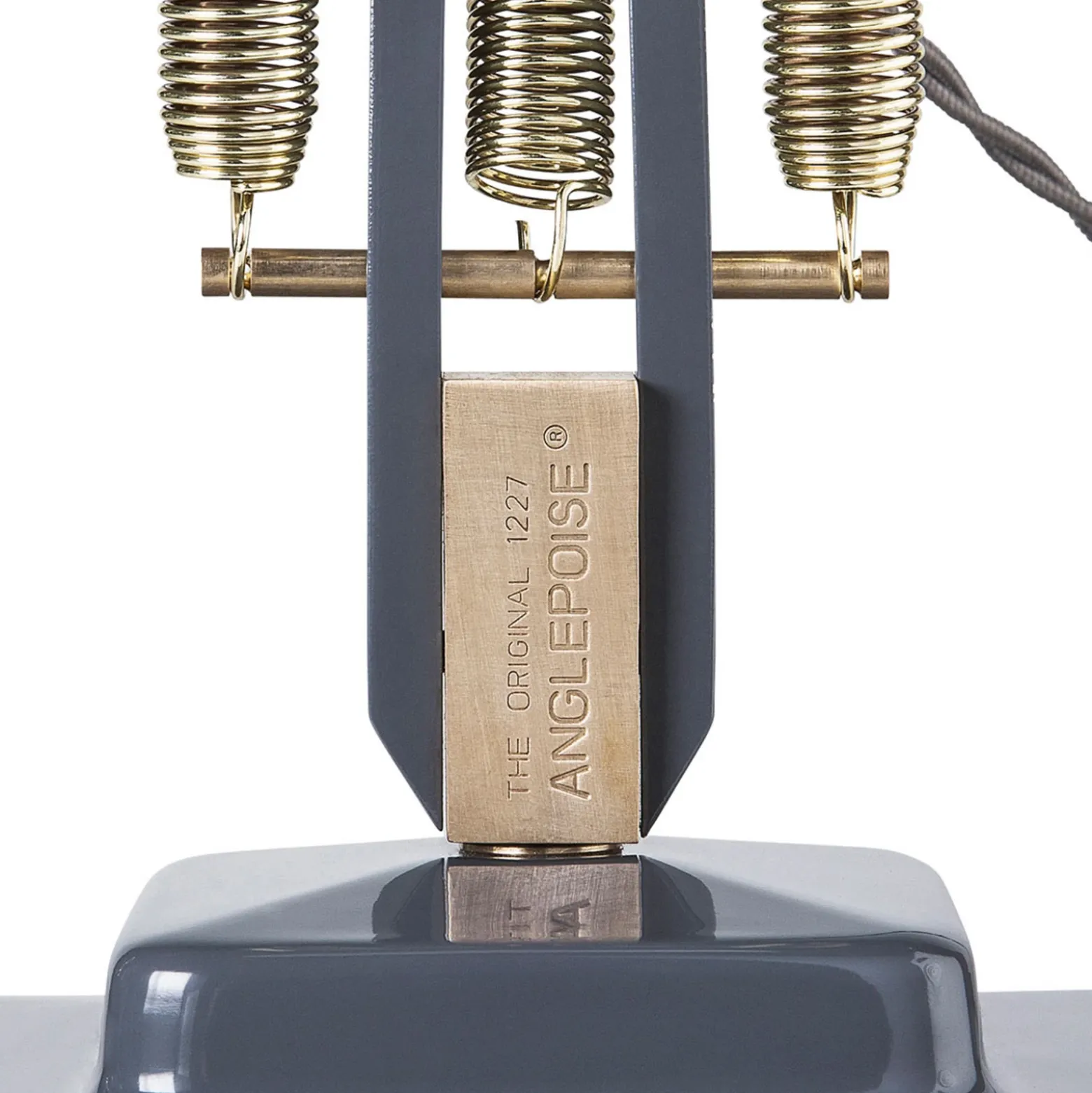 Lámpara de mesa Anglepoise Original 1227, gris/latón