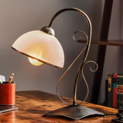 Lámpara de mesa Antica de estilo rústico, 1 luz