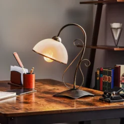 Lámpara de mesa Antica de estilo rústico, 1 luz