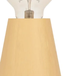 Lámpara de mesa Asby, madera clara, altura 10 cm, madera