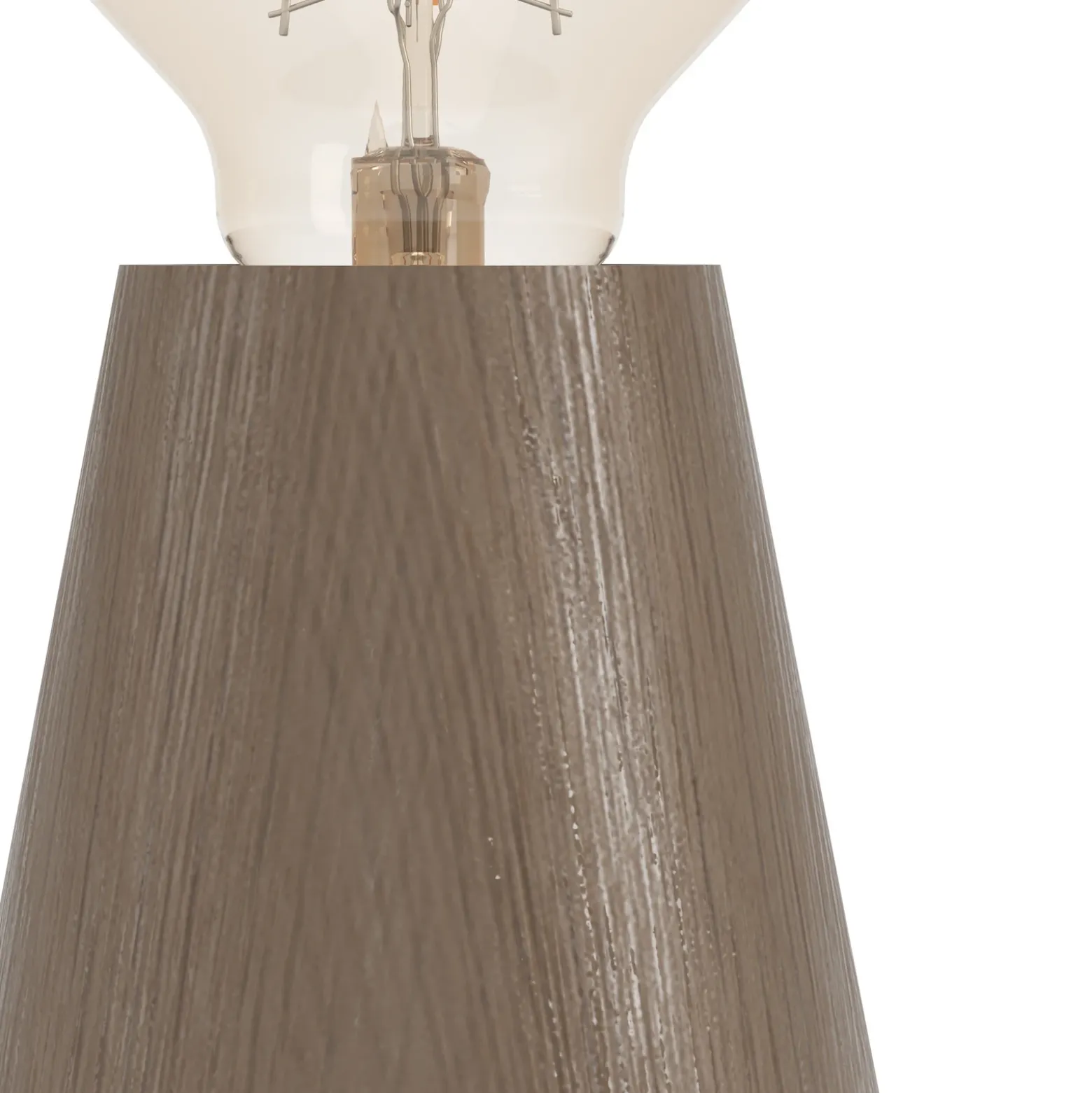 Lámpara de mesa Asby, madera oscura, altura 10 cm, madera