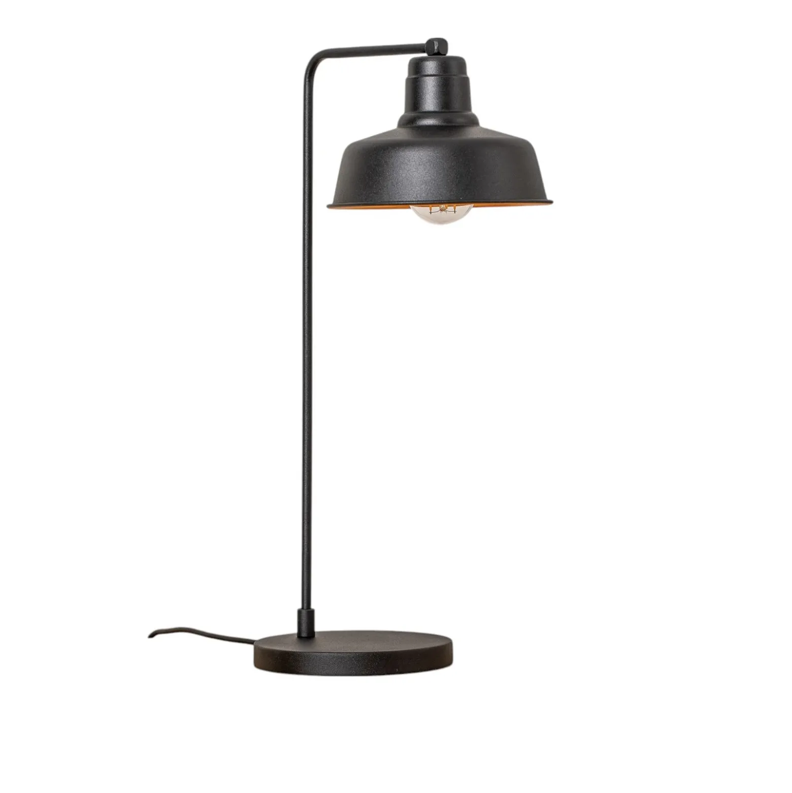 Lámpara de mesa Berceste 181BLACK-ML, metal negro Altura 55 cm