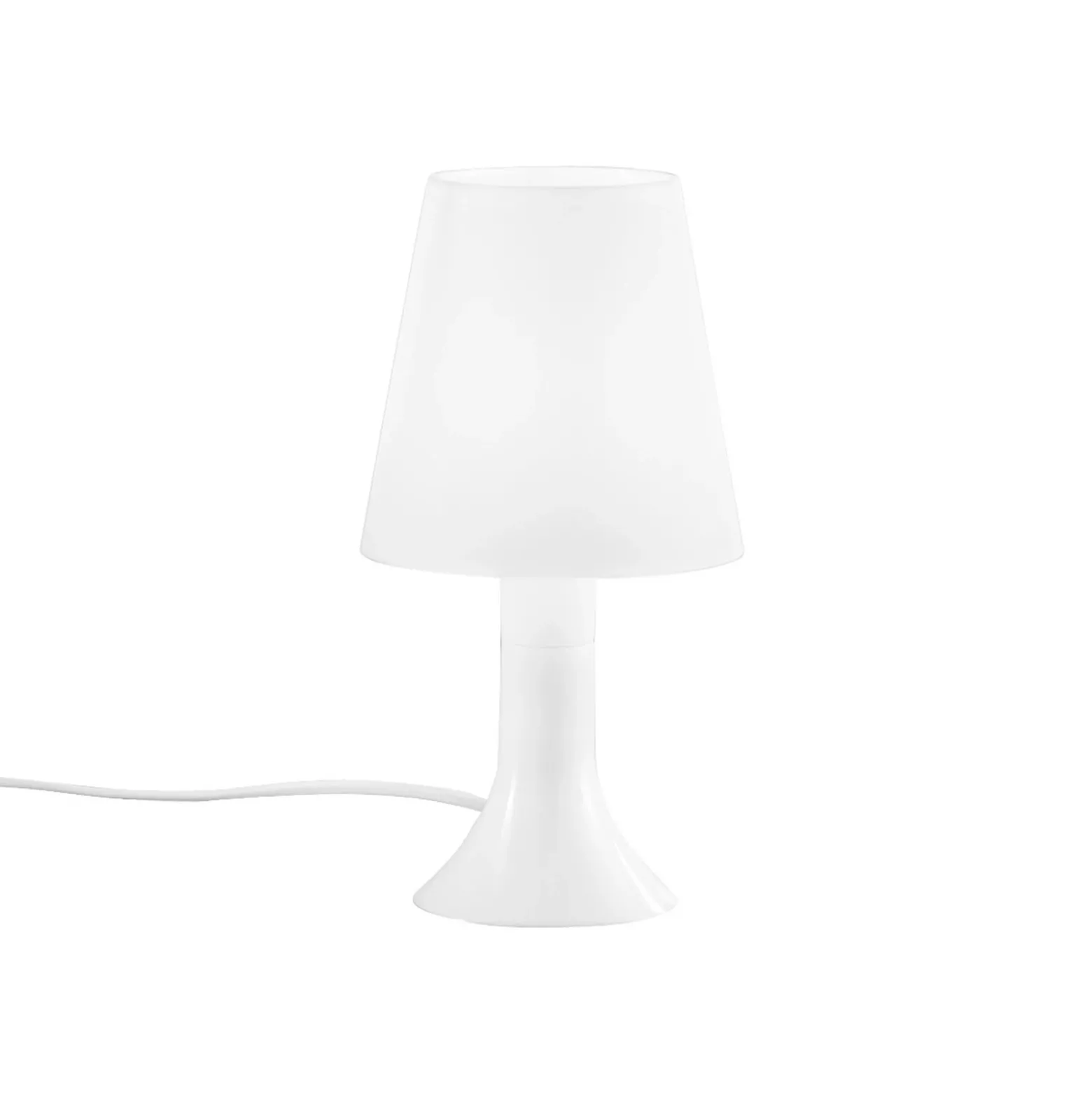 Lámpara de mesa BINGO Lumetto, blanca, altura 24,5 cm, plástico