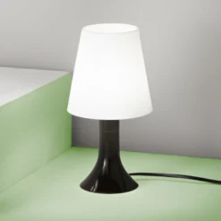 Lámpara de mesa BINGO Lumetto, negro/blanco, altura 24,5 cm