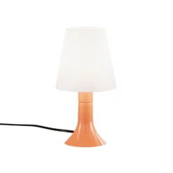 Lámpara de mesa BINGO Lumetto, naranja/blanco, 24,5 cm, plástico