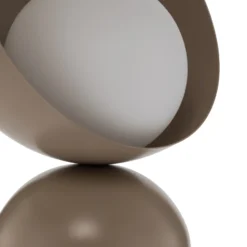 Lámpara de mesa Boto LN1, beige, acero/vidrio, altura 31 cm, G9