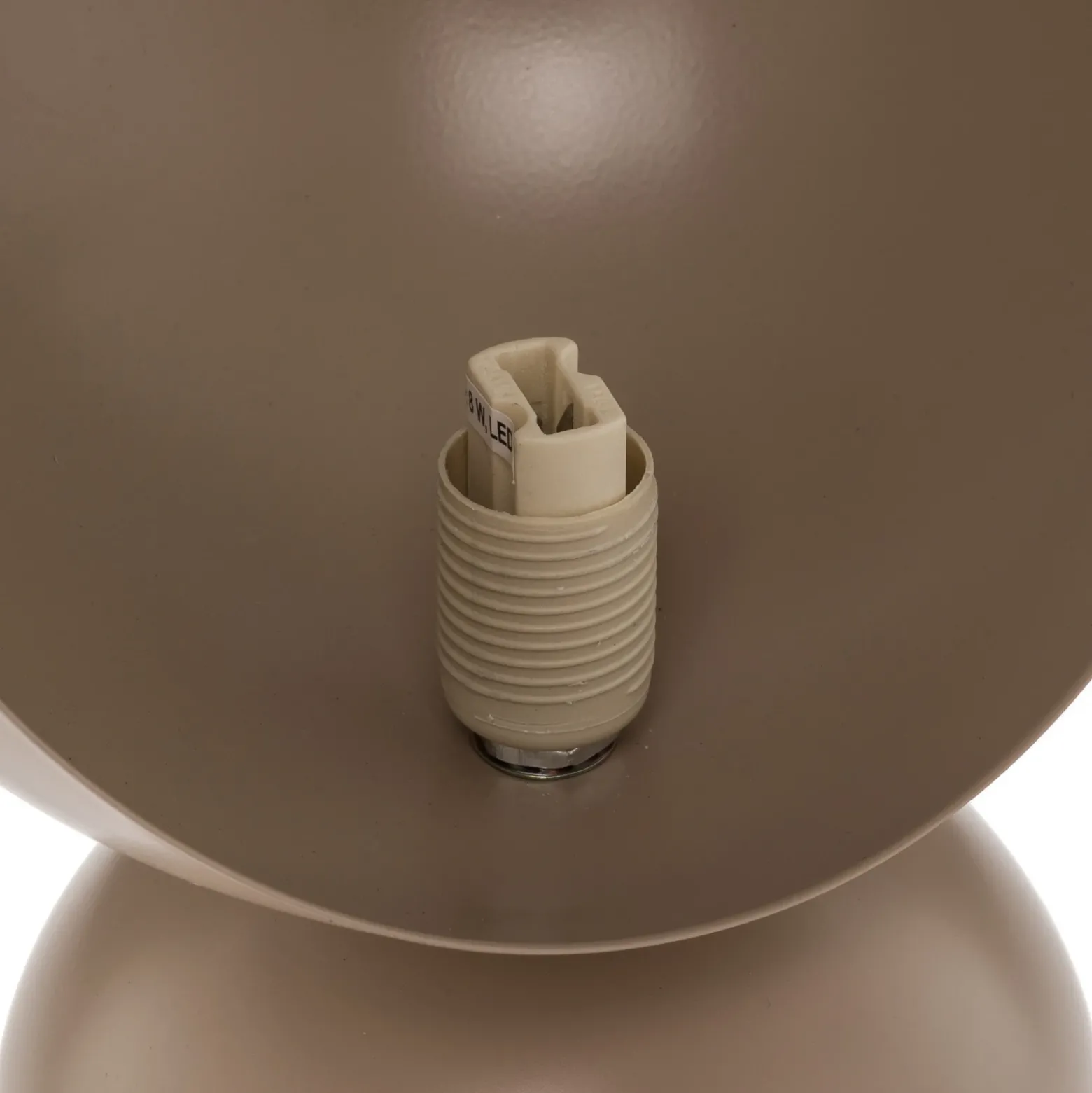 Lámpara de mesa Boto LN1, beige, acero/vidrio, altura 31 cm, G9