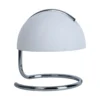Lámpara de mesa Burano, blanca, altura 25 cm, cristal/metal, E27