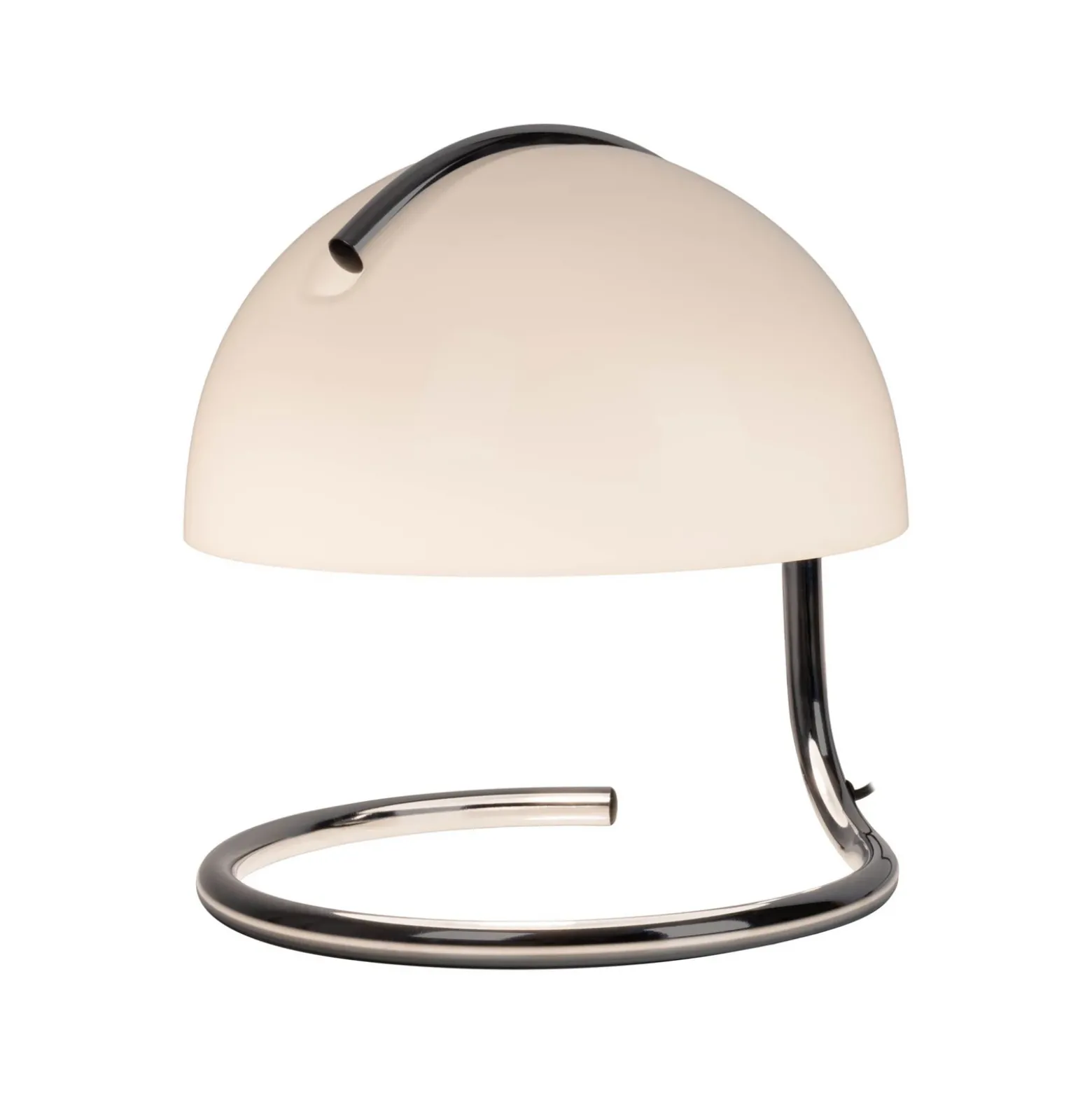 Lámpara de mesa Burano, blanca, altura 25 cm, cristal/metal, E27