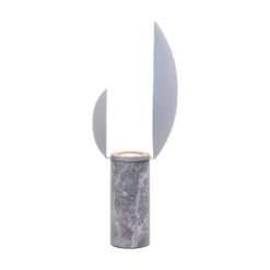 Lámpara de mesa Caché, pantallas móviles, gris mate