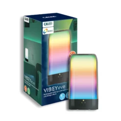 Lámpara de mesa Calex LED recargable Vibey, altura 18,8 cm, RGBIC, USB