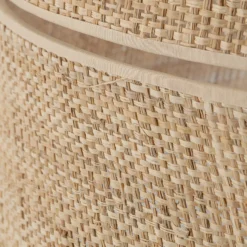 Lámpara de mesa Calma, beige, rafia, altura 38 cm, E27