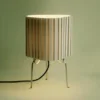 Lámpara de mesa Canelé de HAY, verde, altura 37 cm, casquillo E14, tela