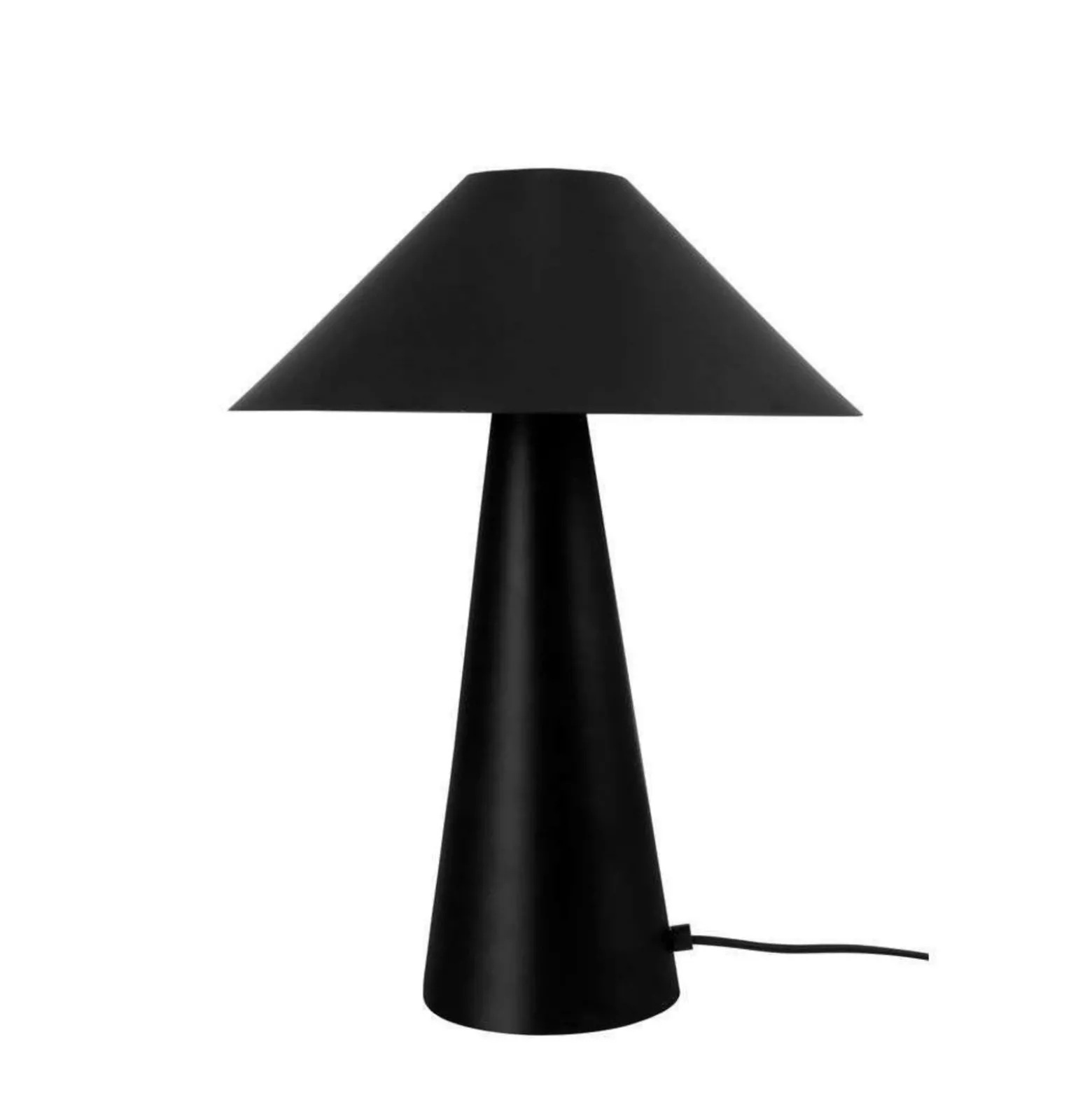 Lámpara de mesa Cannes de Globen Lighting, negra, altura 40 cm