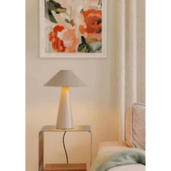 Lámpara de mesa Cannes de Globen Lighting, beige, altura 40 cm