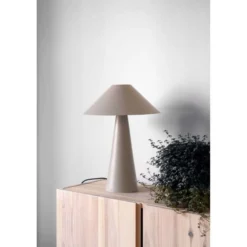 Lámpara de mesa Cannes de Globen Lighting, beige, altura 40 cm