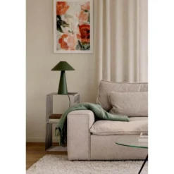 Lámpara de mesa Cannes de Globen Lighting, verde, altura 40 cm