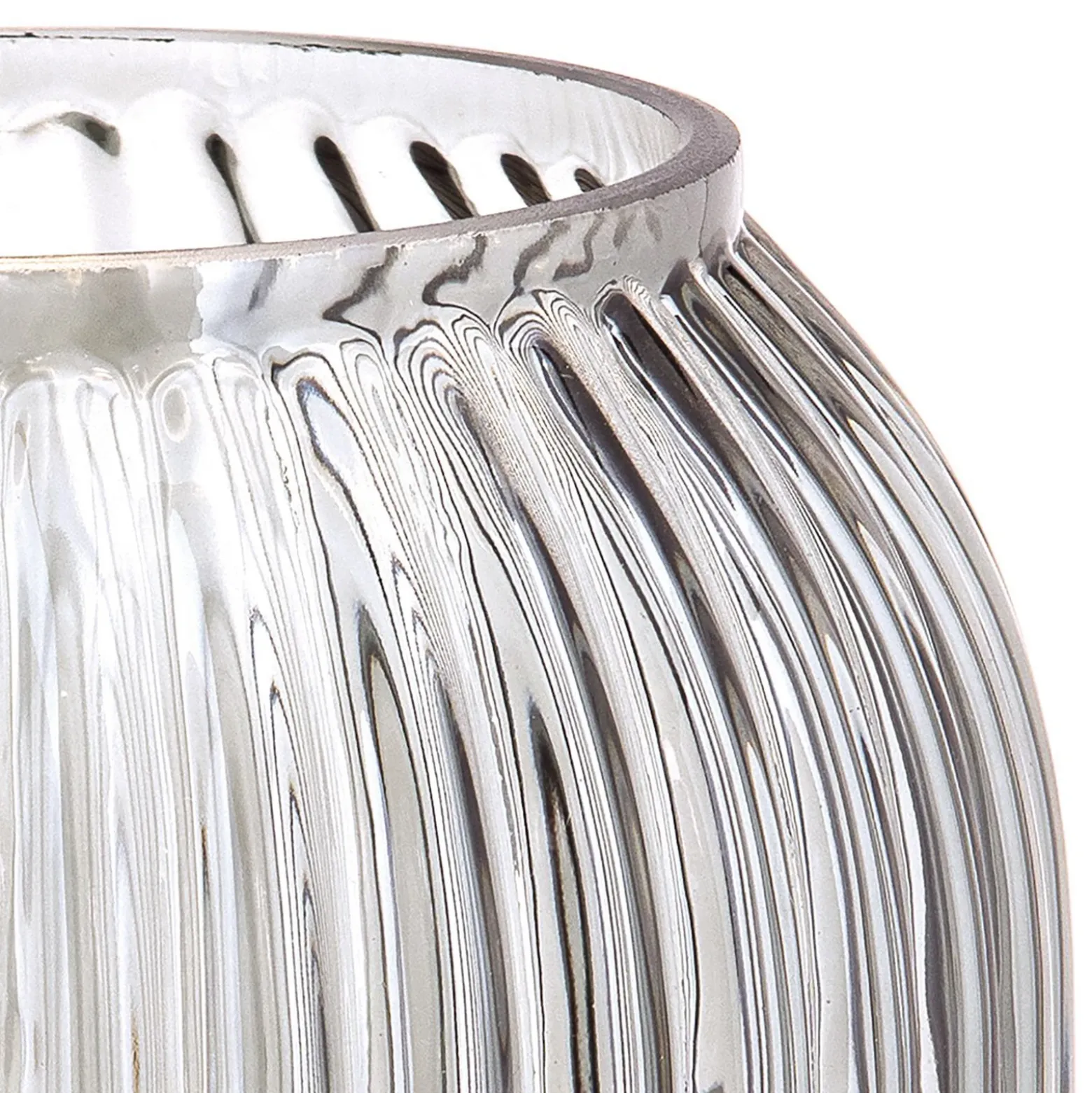 Lámpara de mesa Carneval, gris humo, cristal, altura 23,5 cm, E27