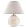 Lámpara de mesa Castello de Globen Lighting, beige/beige, altura 38 cm