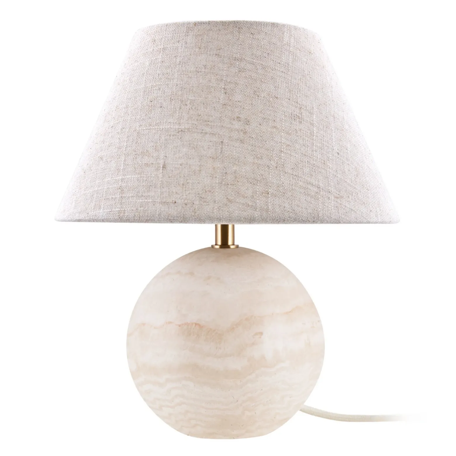 Lámpara de mesa Castello de Globen Lighting, beige/beige, altura 38 cm