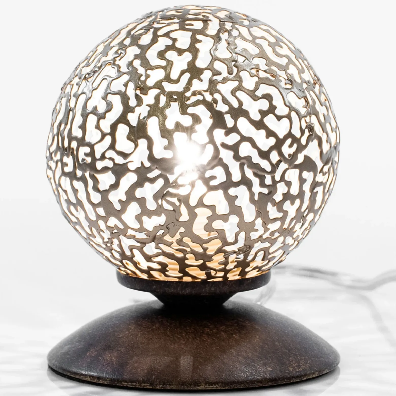 Lámpara de mesa con pantalla esférica, 10 cm Ø