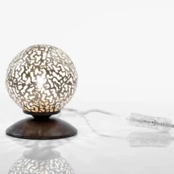 Lámpara de mesa con pantalla esférica, 10 cm Ø