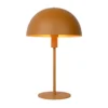 Lámpara de mesa de acero Siemon, Ø 25 cm, amarillo ocre