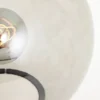 Lámpara de mesa de cristal Belado negro/gris humo liso