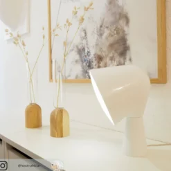 Lámpara de mesa de diseño Foscarini Binic, blanca